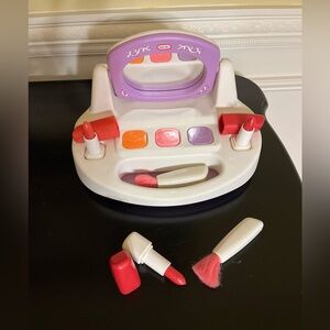 vintage 90s NWOB little tikes makeup mirror vanity toy,2 lipsticks,brush/extra 2